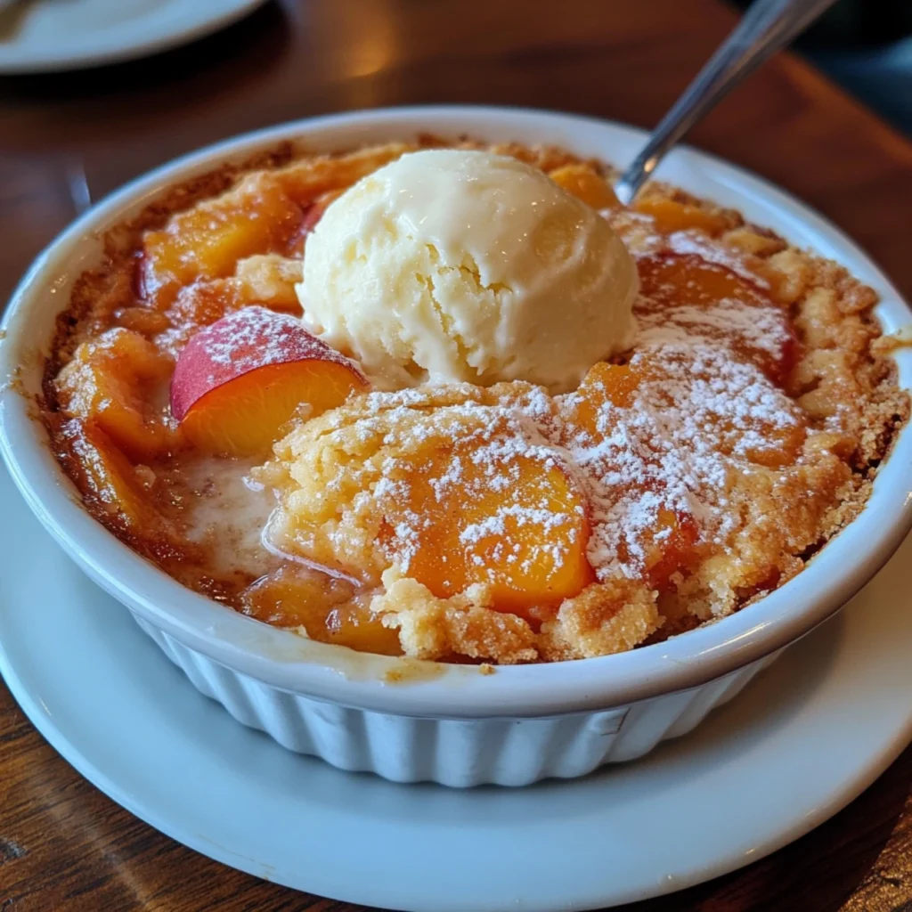 Easy Peach Cobbler with Cake Mix Recipe