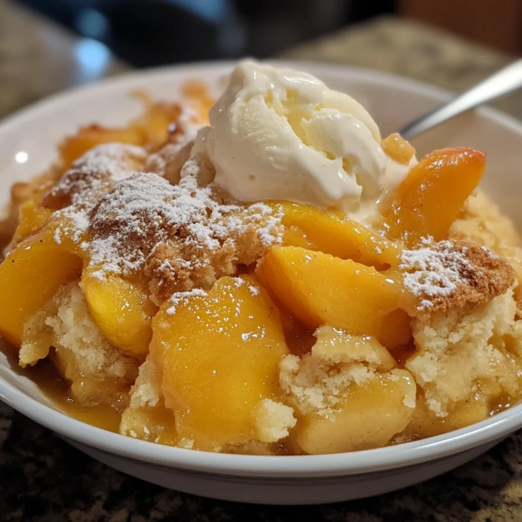 peach cobbler with cake mix