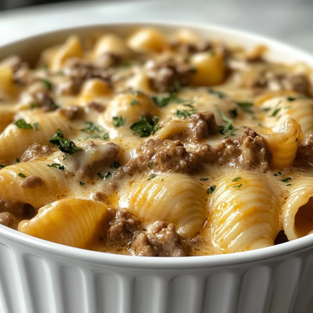 Creamy Beef and Shells