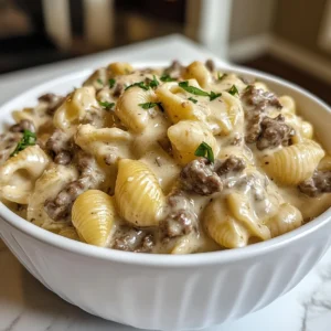 Creamy Beef and Shells