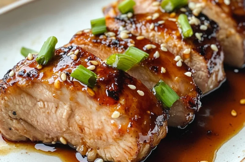 Honey Garlic Pork Tenderloin Recipe Card